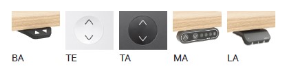 Boutons de commande bureau assis debout Motion