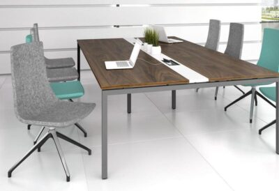 Chaise de réunion pivotante sur support fixe