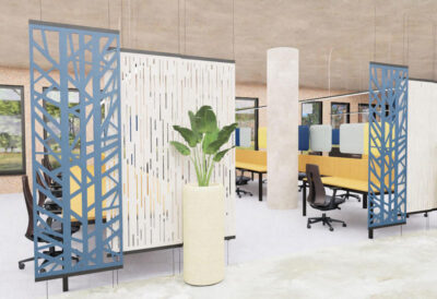 Partition acoustique suspendue