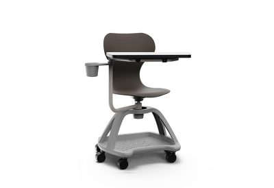 Chaise roulante avec tablette écritoire