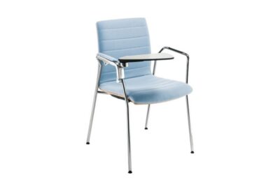 Chaise rembourrée avec tablette escamotable