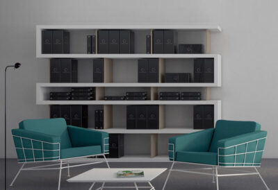 Fauteuil lounge style industriel