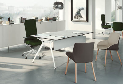 Bureau design plateau verre