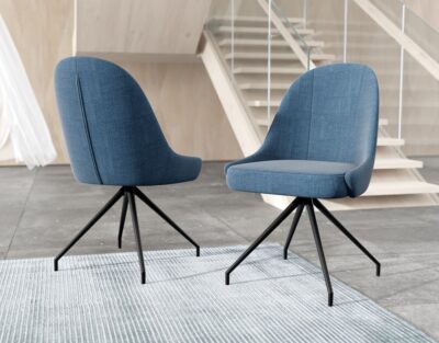 AvedaChaise design pied acier laqué