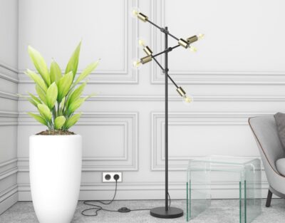 Lampadaire 3 bras ajustables