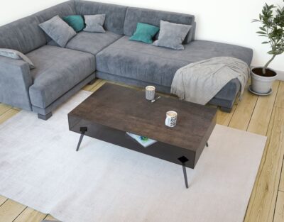 Table basse avec étagère