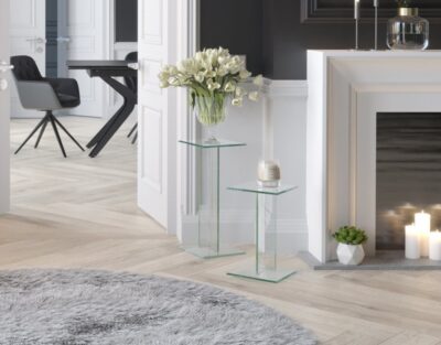 Console meuble en verre