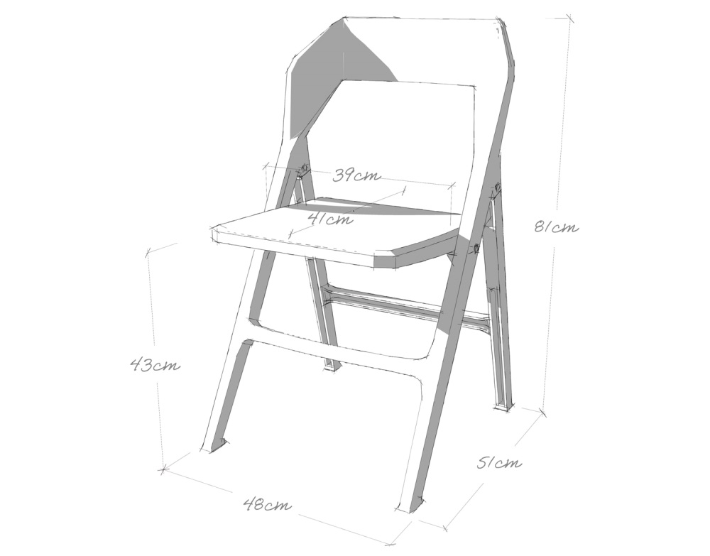 chaise KUPA verre gris fume polycarbonate chg