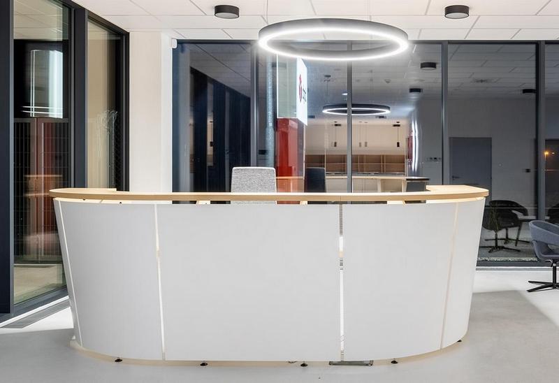 banque d'accueil arrondie tera