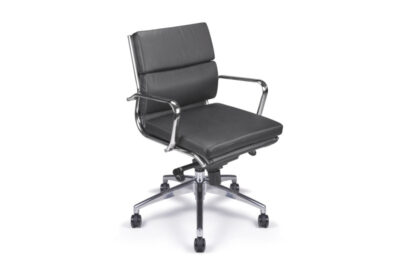 Chaise de direction cuir noir