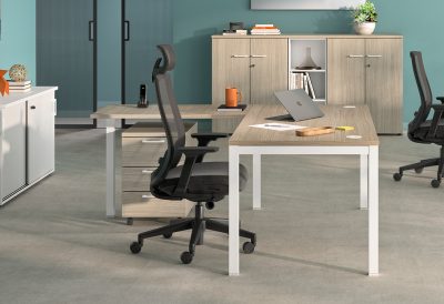 Bureau avec retour droit