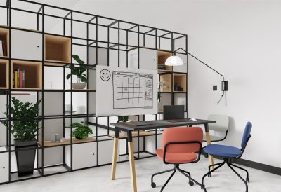 Bureau pied bois et métal