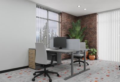 Bureau piètement en T