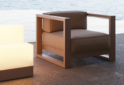 Fauteuil lounge design extérieur haut de gamme