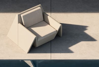 Fauteuil lounge design extérieur polyéthylène recyclable