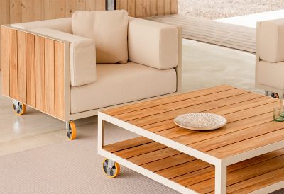 Fauteuil lounge design extérieur style méditerranéen