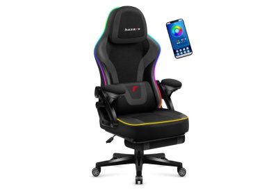 Chaise Gaming RGB Mesh Ergonomique avec Repose-pieds