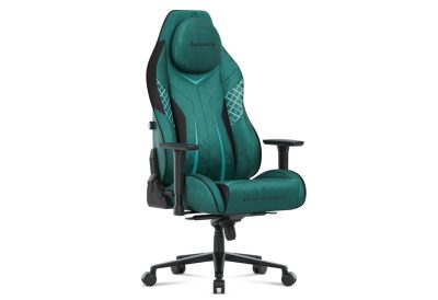 Fauteuil Gaming Suédé Vert Ergonomique Haute Performance