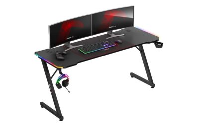 Bureau gaming RGB LED rétroéclairé 160 cm