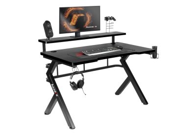 Bureau gaming ergonomique design moderne 120 cm noir