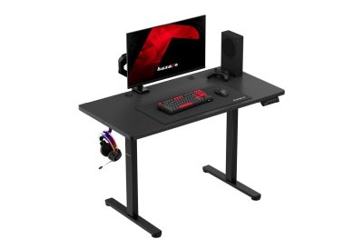 Bureau gaming électrique réglable en hauteur noir