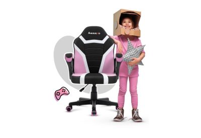 Chaise gaming enfant rose mesh compacte et légère