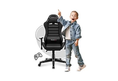 Chaise Gaming Ergonomique Enfant Noire Compacte