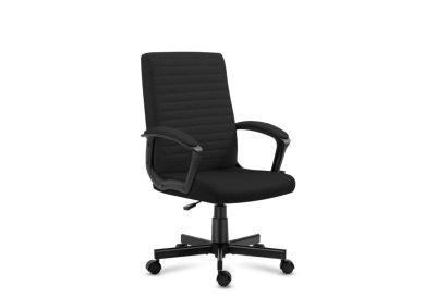 Chaise de bureau ergonomique moderne tissu respirant noir