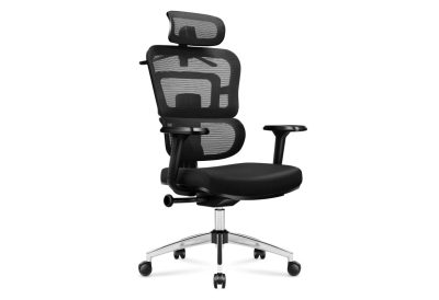 Chaise de bureau ergonomique noire mesh respirant
