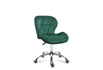 Fauteuil pivotant velours vert ergonomique design moderne