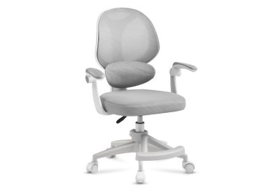 Chaise pivotante ergonomique réglable enfant grise