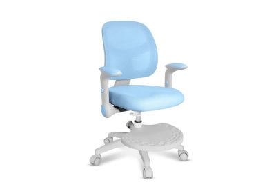 Chaise pivotante ergonomique réglable pour enfants bleue