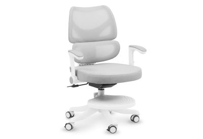 Chaise pivotante ergonomique réglable grise pour enfant