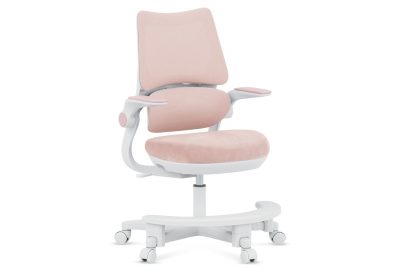 Chaise de bureau ergonomique enfant rose réglable