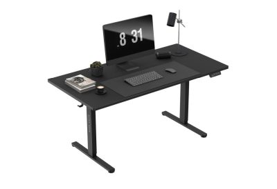 Bureau électrique ergonomique réglable en hauteur 160 cm noir