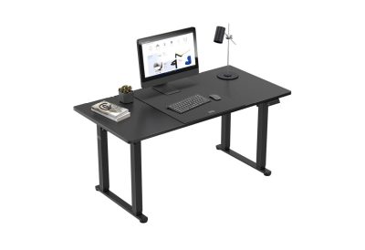 Bureau électrique ergonomique réglable en hauteur noir 160 cm
