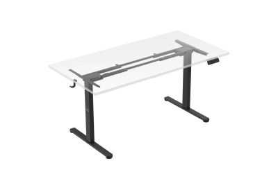 Bureau électrique ergonomique réglable en hauteur noir acier