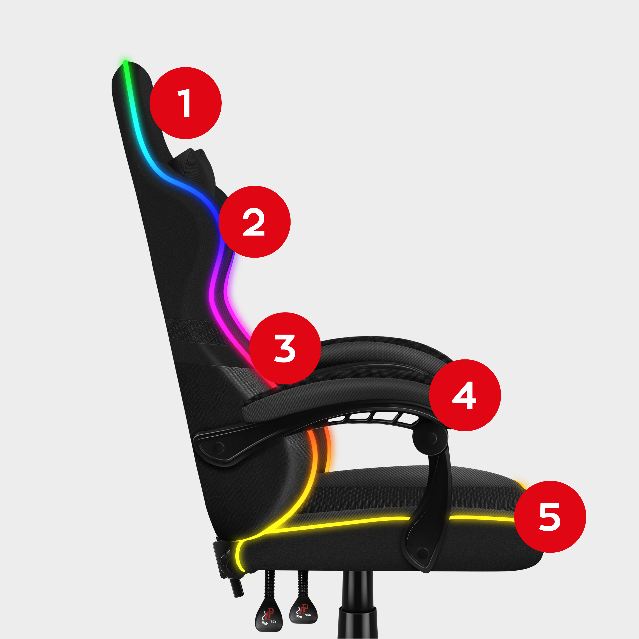 Design gaming sportif et élégant