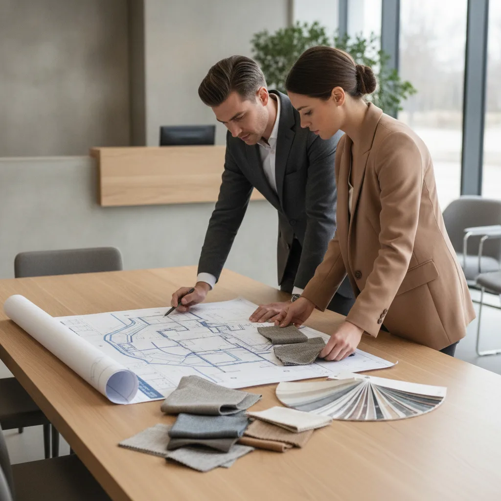 aménagement espace accueil entreprise