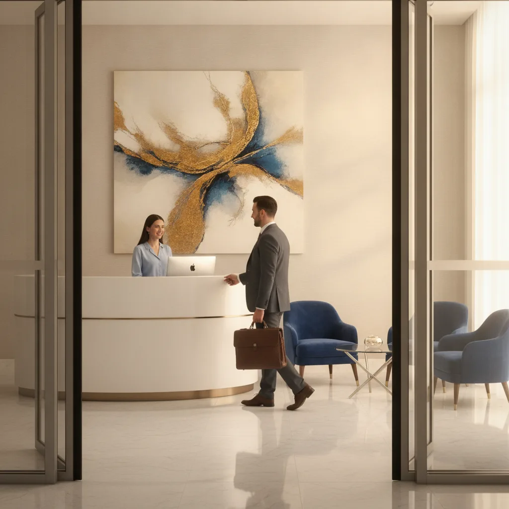 aménagement espace accueil entreprise