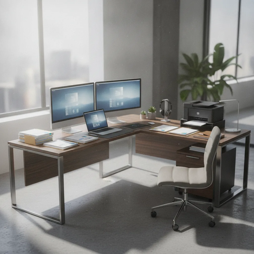 Bureau en L professionnel, dimensions et choix 2026 - bureau en l professionnel
