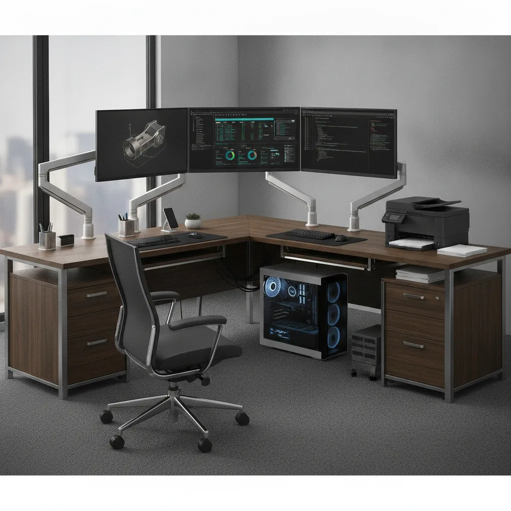 bureau en L professionnel